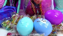 Queen Elsa Princess Anna Surprise Mystery Eggs Disney Frozen Olaf Snowman Easter Candy Unboxing