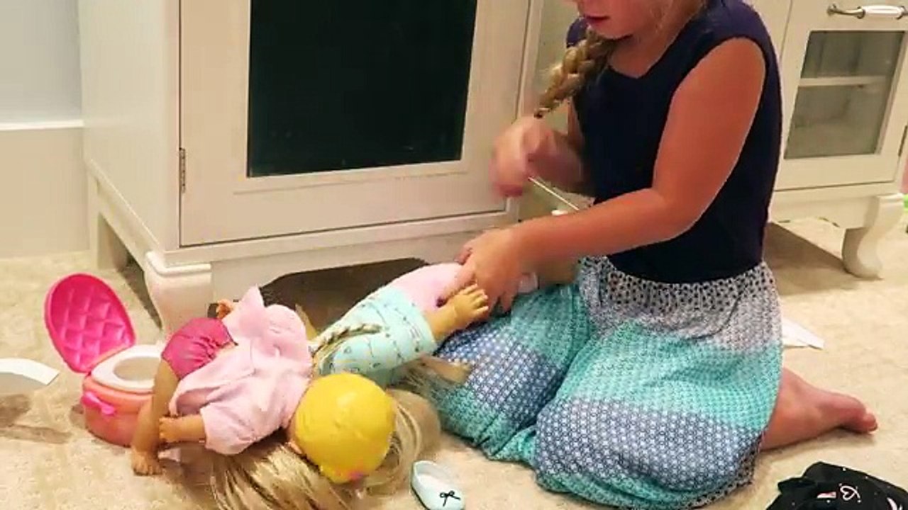 Playing with my American Girl Doll, and ELSA!