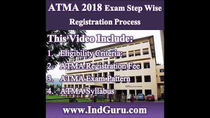ATMA 2018 Admit Card, Registration Process - IndGuru.com