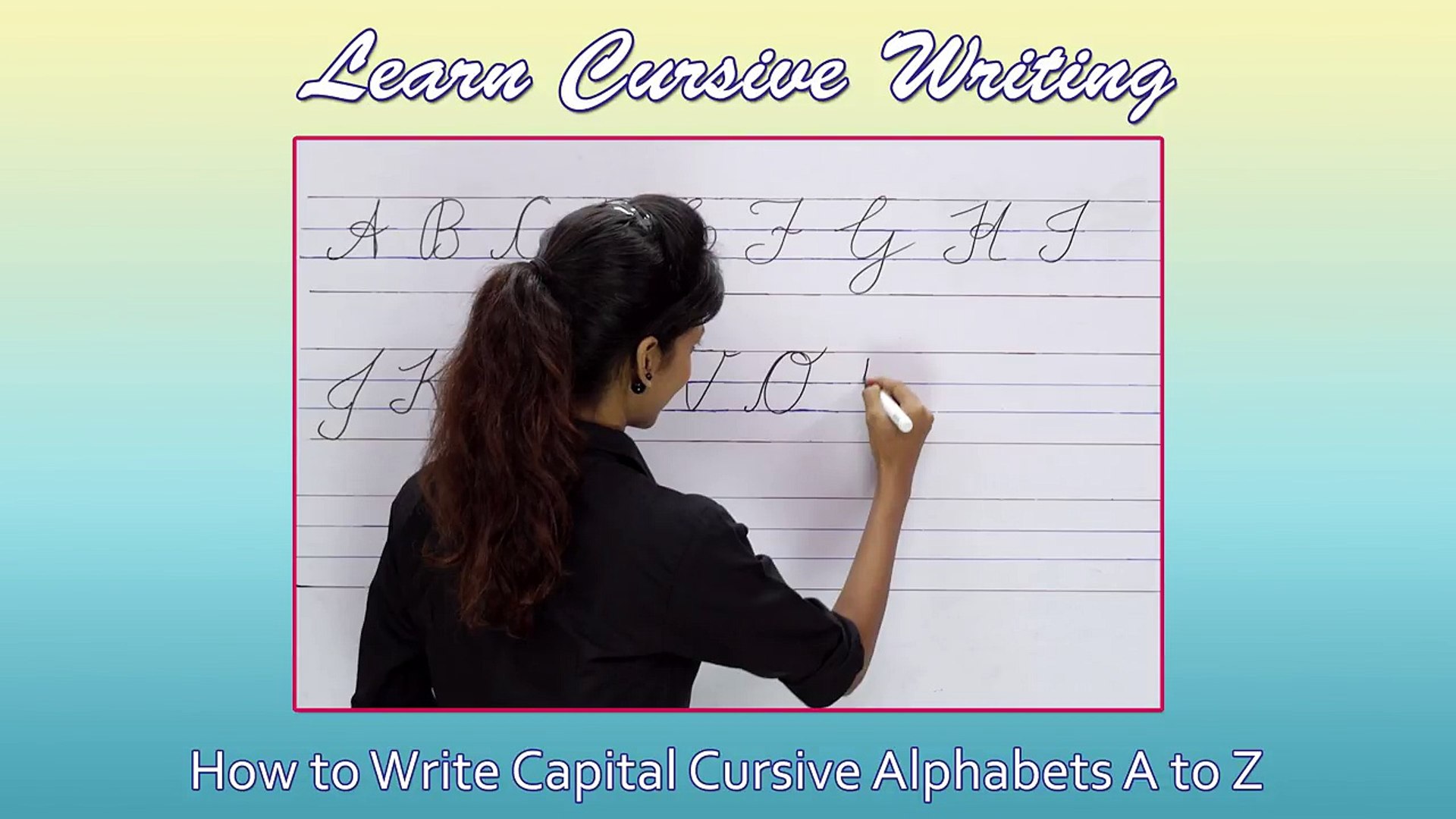 Cursive Writing For Beginners  Writing Cursive Alphabets : Capital   Cursive Handwriting Price