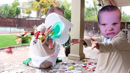 BIG BABIES vs TOILET BOWL! w/ Greedy Joker in Real Life