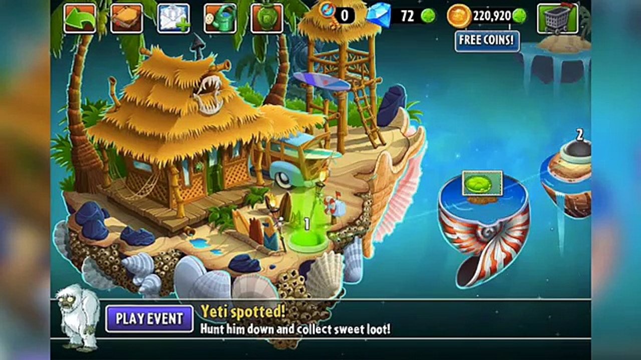 Lets Play PVZ 2: Big Wave Beach Day 1 & 2 w/ Lex, Mike, Chase & Dad (NEW PLANTS!)