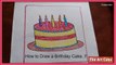 How to Draw A Birthday Cake Birthday Cake Drawing for Kids