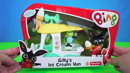 Bing Bunny Gillys Ice cream Van Toy Unboxing BBC Cbeebies TV | Kids Play OClock Toys Review