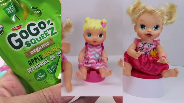 Baby Alive Dolls Potty Training Baby Doll Eating Food and Pooping Poop Diaper Change