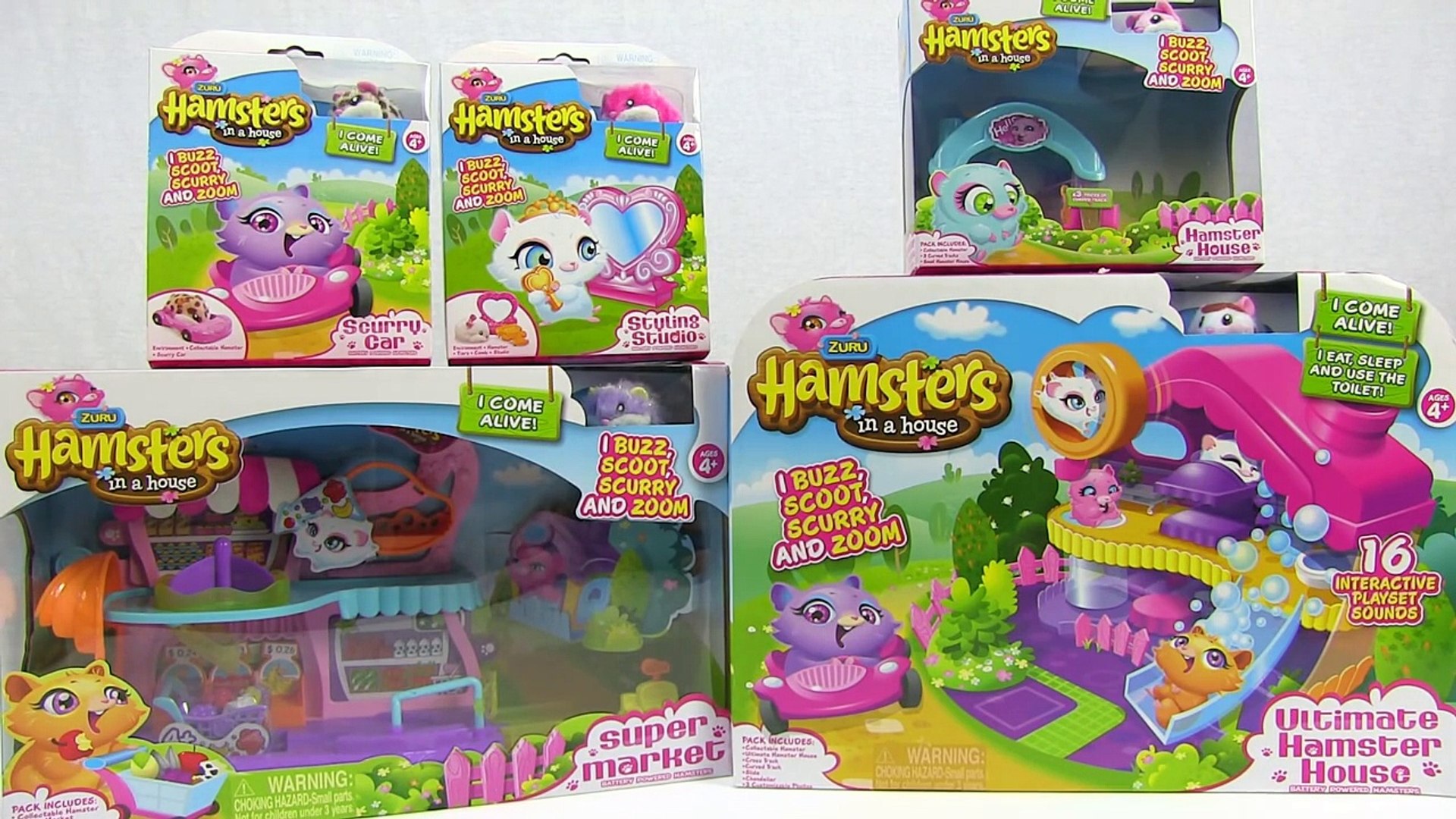 ⁣Massive Collection Hamsters In A House Toys - Scurrying Little Electronic Pets