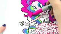 My Little Pony Coloring Book PINKIE PIE Rainbow Rocks Equestria Girls | Awesome Toys TV
