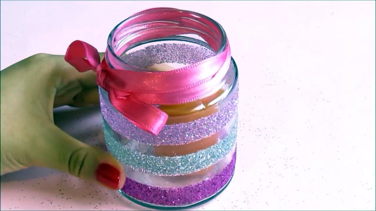4 MANERAS FÁCILES PARA DECORAR FRASCOS DE VIDRIO ♥ ❤!
