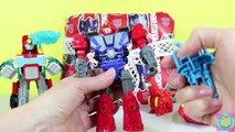 Transformers Rescue Bots Playskool Heroes Heatwave the Rescue Dinobot helps Optimus Prime!