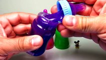 Learn Colors with Gooey Slime Surprise Toys Mickey Mouse Captain Jake Tico Flash Ooze fun for kids