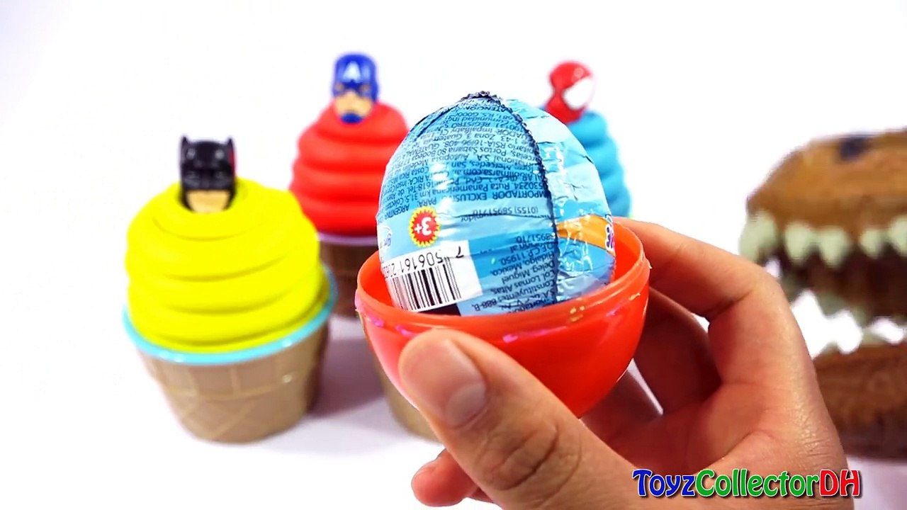 Play-Doh Superhero Ice Cream Learn Colors for Kids Surprise Eggs Finger Family Nursey Rhymes