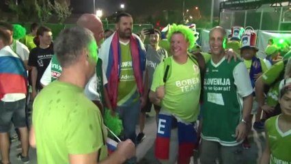 Slovenya Taraftarların Şampiyonluk Sevinci