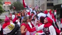 مصريون فى نيويورك يرصدون مظاهر احتفالات الجالية بالسيسى