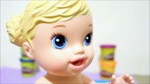 Baby Alive fantasia Anna Frozen com massinha de modelar Play Doh!Vestido fantasia Playtotoys Brasil