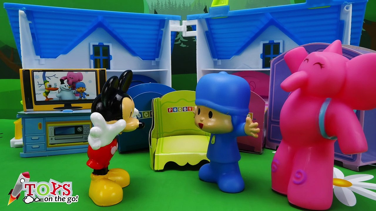 Pocoyo y Mickey en el mundo mágico de los bloques