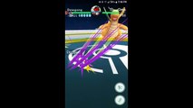 Pokémon GO Gym battle Lapras vs. Dragonite