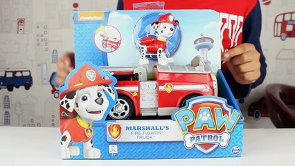 Paw Patrol Marshalls Fire Fightin Truck, Rubbles Diggin Bulldozer