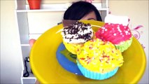 cupcakes sin horno en 10 minutos decoradas con frosting, (microondas) fácil