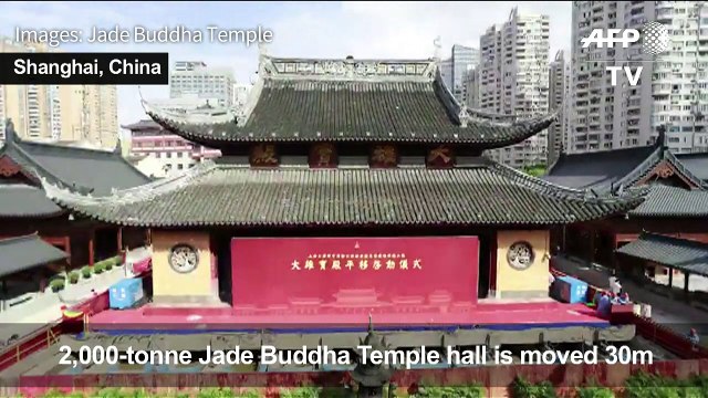 Shanghai temple pulls off feat in shifting 2,000-tonne hall