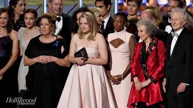 Hulu Wins Its First Emmy With 'Handmaid's Tale', Elisabeth Moss Drops Two F-Bombs | THR News