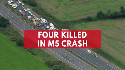 At least four people killed in M5 lorry crash