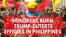 Hundreds burn Trump-Duterte effigies in Philippines