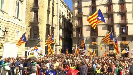 الباسكيون يتظاهرون دعما لاستفتاء كتالونيا