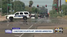 Driver hits motorcyclists on Phoenix