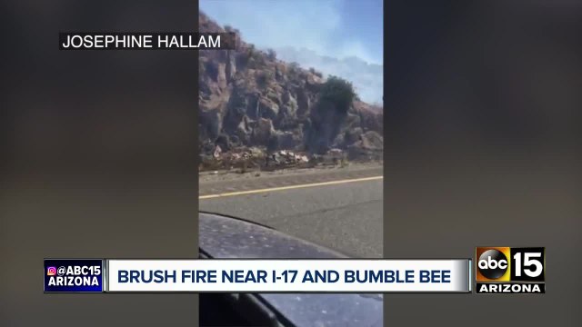 Traffic delays hit Interstate 17 due to brush fire