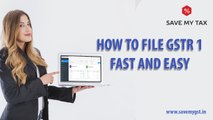 HOW TO FILE GSTR 1 FAST AND EASY IN SAVE MY TAX GST SOFTWARE