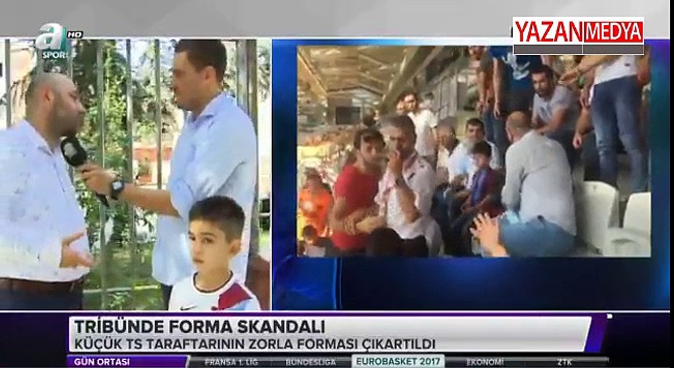 Tribünde forması çıkarılan çocuk yaşananları böyle anlattı