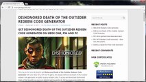 Dishonored Death of the Outsider Redeem Code Free Giveaway Tutorial - Xbox One, PS4 and PC