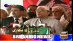 Asif Ali Zardari addresses workers in Nowshera