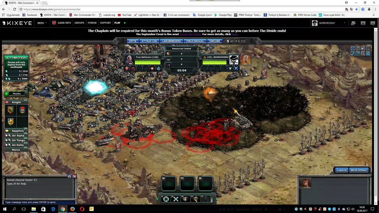 War Commander 120 Bonus Base (Heavy loading lag start & end)