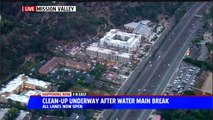 San Diego Freeway Reopens After Water Main Break Causes Giant Sinkhole