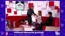 Michel Drucker prêt à aller chercher le micro de Mathilde Seigner dans son décolleté ?