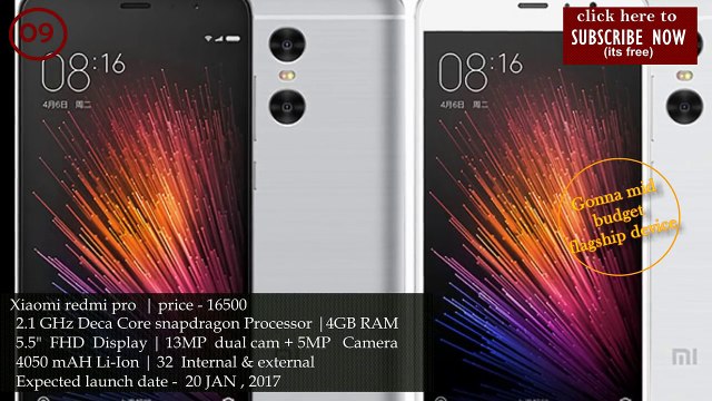 19 upcoming xiaomi mi smartphone in 2017 - redmi pro, mi7, mi6,3x, note 4, edge,mix