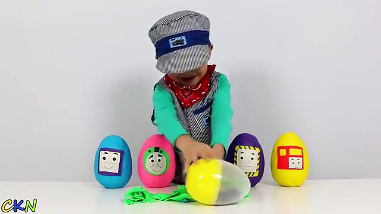 Thomas And Friends Play-Doh Surprise Eggs Opening Fun With Ckn Toys