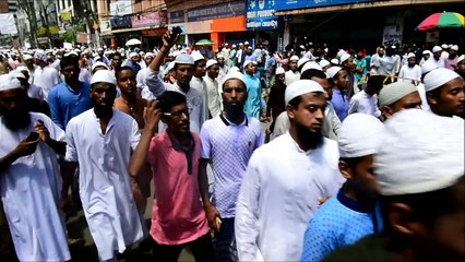 Islamitas apoiam rohingyas em ato em Bangladesh