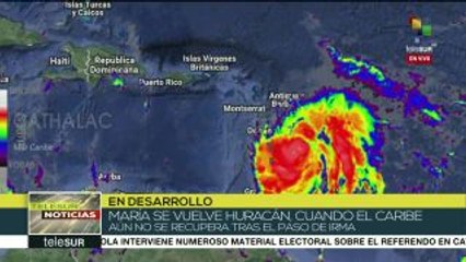 Huracán María ya es categoría 2; alerta en el Caribe