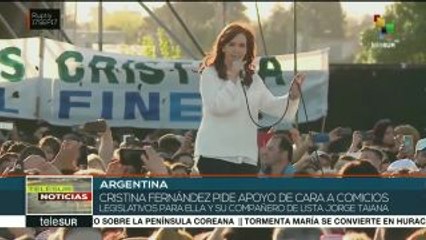 Pide CFK apoyo en elección para frenar precarización de empleos