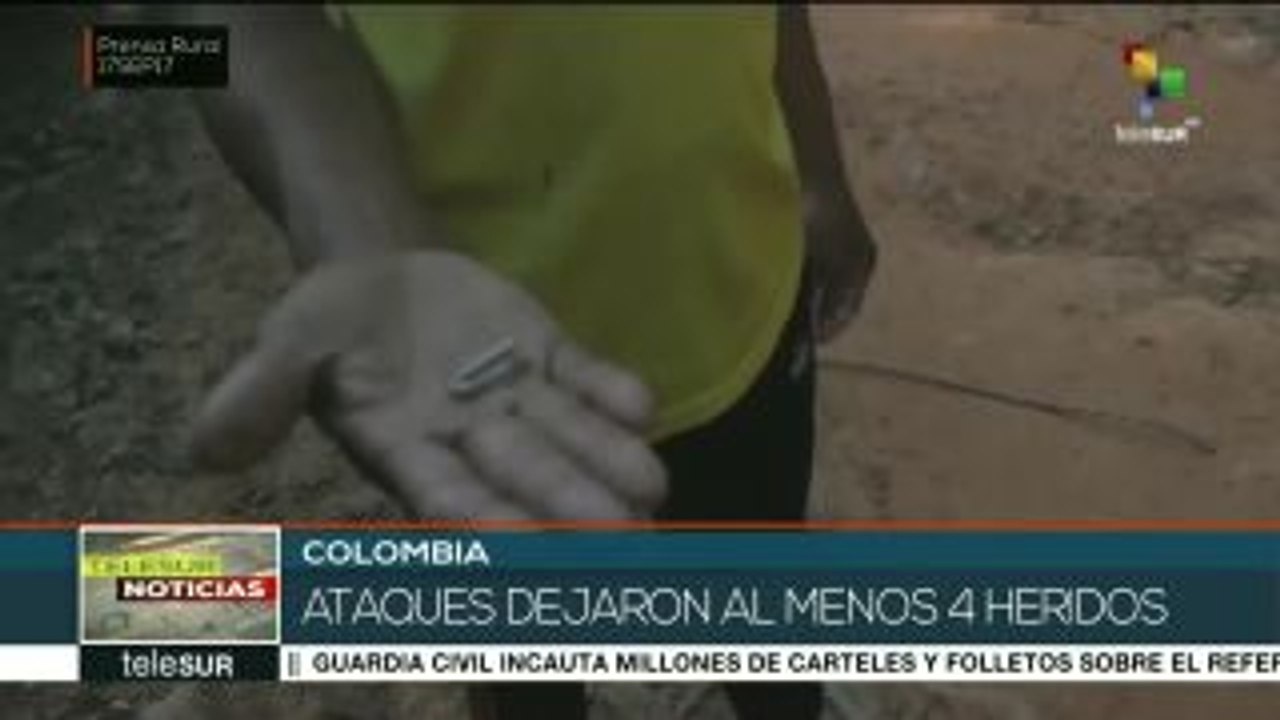 Ataca ESMAD a campesinos colombianos en Catatumbo; hay 4 heridos