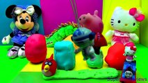 Play-Doh Surprise Eggs Hello Kitty Peppa Pig Spiderman Barbie Thomas Kinder Surprise R2D2 Smurfs