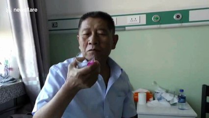 Chinese man has been eating glass for decades