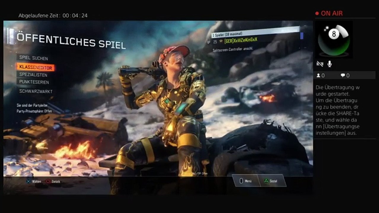 Ps4-live-Übertragung von xxvizekingxx