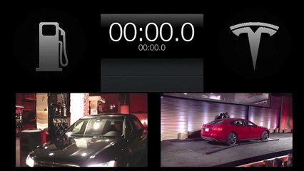 Elon Musk tests recharging the Model S battery to refilling a tank