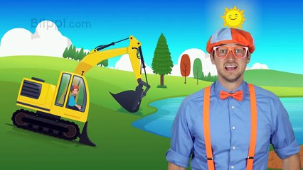 Construction Vehicles for Kids with Blippi | The Excavator Song