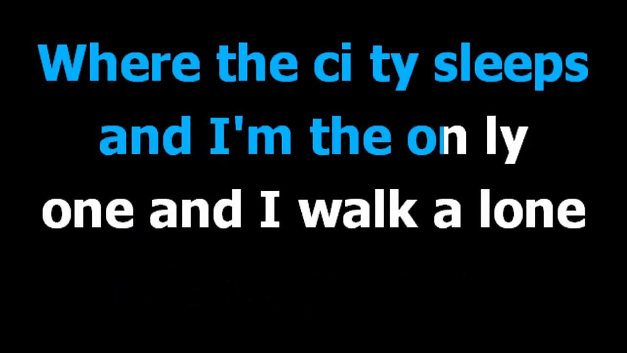Boulevard of broken dreams -  Green day  - Karaoke -  Lyrics