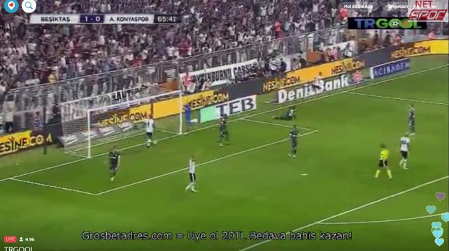 besiktas 2 konyaspor 0 goal Q7 konya defasini calima dizdi