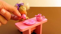 Miniature Kitchen Set Kelly Barbie Doll Play Doh Cooking Brownie Cupcake Fried Potatoes ki